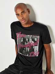 All + Every Black Mens The Breakfast Club Text Characters At Lockers T-Shirt - Image 2 of 4