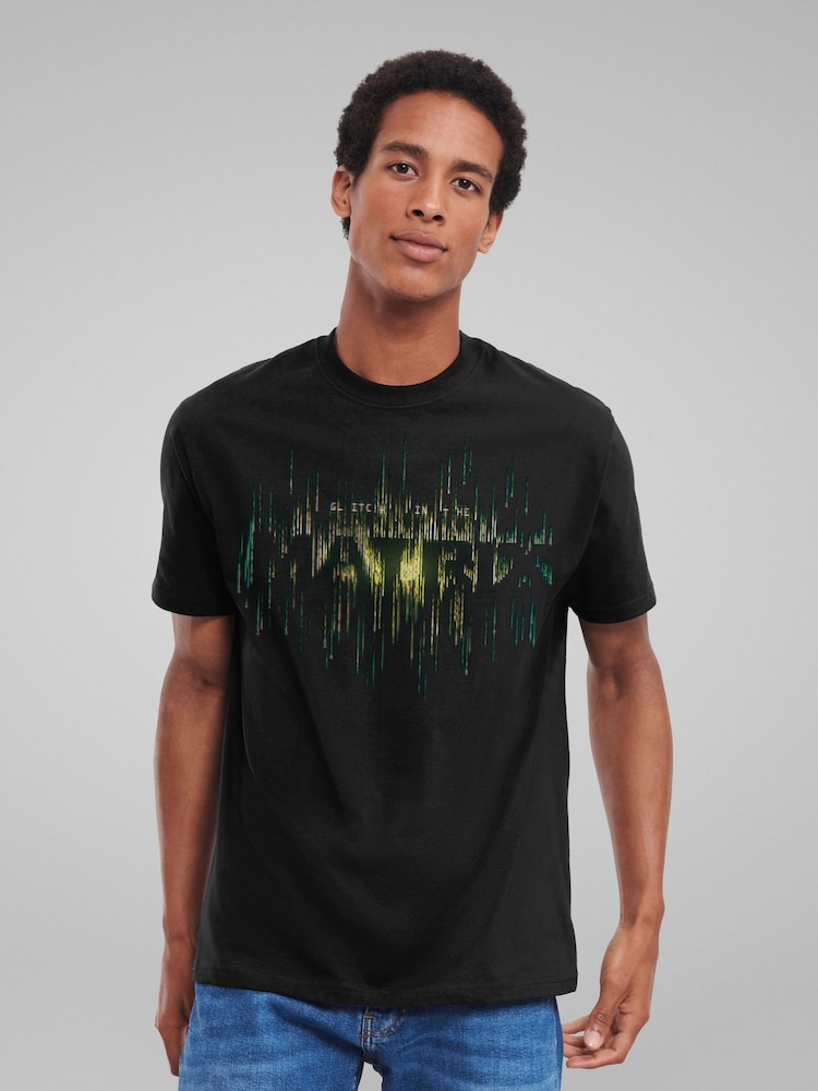 All + Every Black Mens The Matrix Resurrections Glitch In T-Shirt - Image 1 of 4