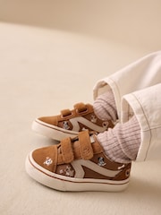 Tan Brown Dogs Standard Fit (F) Touch Fastening Skate Trainers - Image 1 of 8