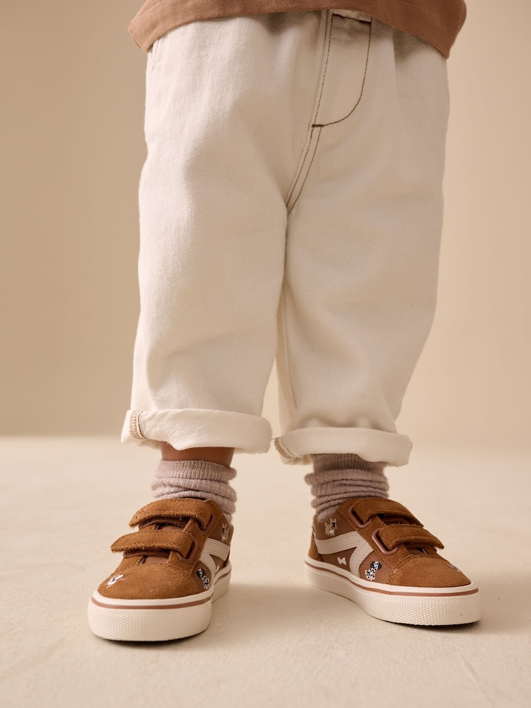 Tan Brown Dogs Standard Fit (F) Touch Fastening Skate Trainers - Image 2 of 8 Tan Brown Dogs Standard Fit (F) Touch Fastening Skate Trainers - Image 2 of 8