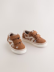 Tan Brown Dogs Standard Fit (F) Touch Fastening Skate Trainers - Image 4 of 8