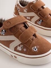 Tan Brown Dogs Standard Fit (F) Touch Fastening Skate Trainers - Image 8 of 8
