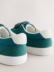 Dark Teal Standard Fit (F) Touch Fastening Elastic Lace Trainers - Image 5 of 6