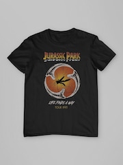 All + Every Black Mens Jurassic Park Life Finds A Way Mosquito Print T-Shirt - Image 3 of 4