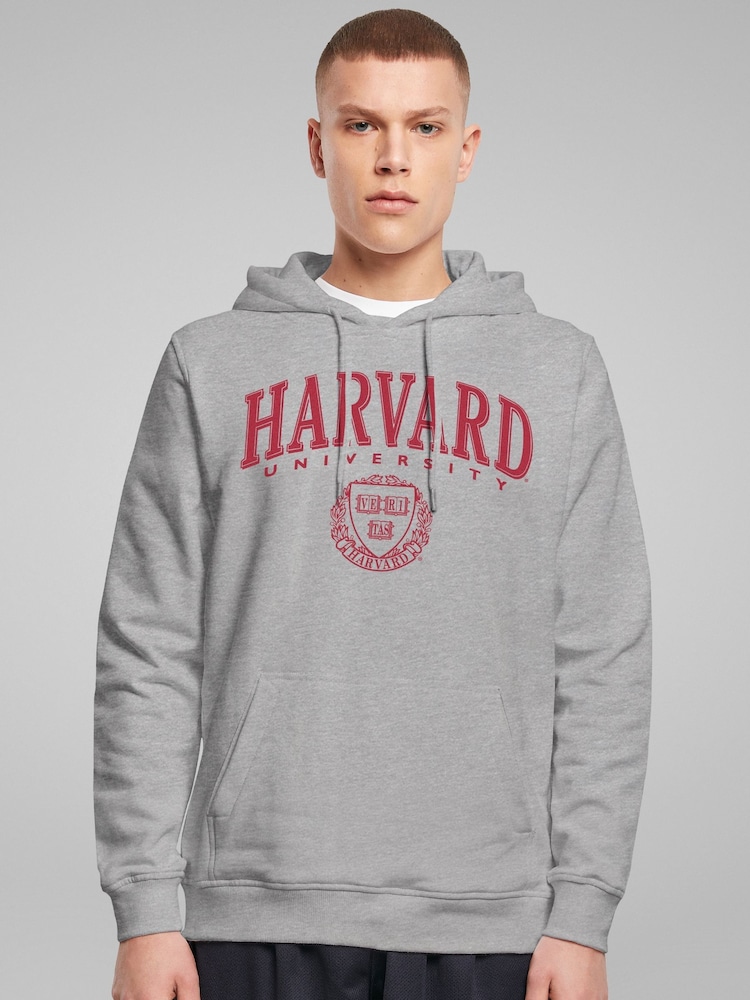 All + Every Grey Mens Harvard University Classic Shield Hooded Sweatshirt - Image 1 of 4