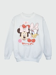 Brands In White Disney Minnie Mouse Daisy Duck Bow Sweatshirt - Image 3 of 3