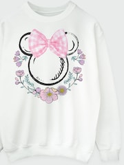 Brands In White Disney Minnie Mouse Flowers Logo Sweatshirt - Image 4 of 4