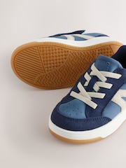 Blue Standard Fit (F) Elastic Lace Trainers - Image 3 of 5