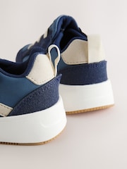 Blue Standard Fit (F) Elastic Lace Trainers - Image 5 of 5