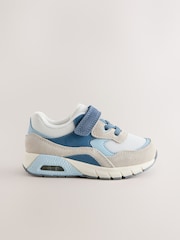 Blue/Neutral Standard Fit (F) Elastic Lace Trainers - Image 3 of 5