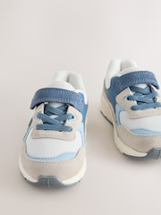 Blue/Neutral Standard Fit (F) Elastic Lace Trainers - Image 5 of 5