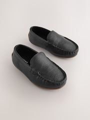 أسود - حذاء سهل اللبس من جلد الشمواه - صورة 1 من 5