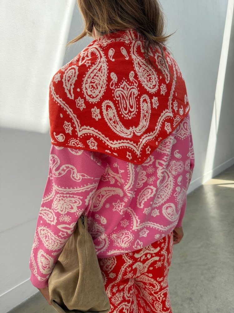 Never Fully Dressed Red Bandana Martha Cardigan - Image 3 of 3