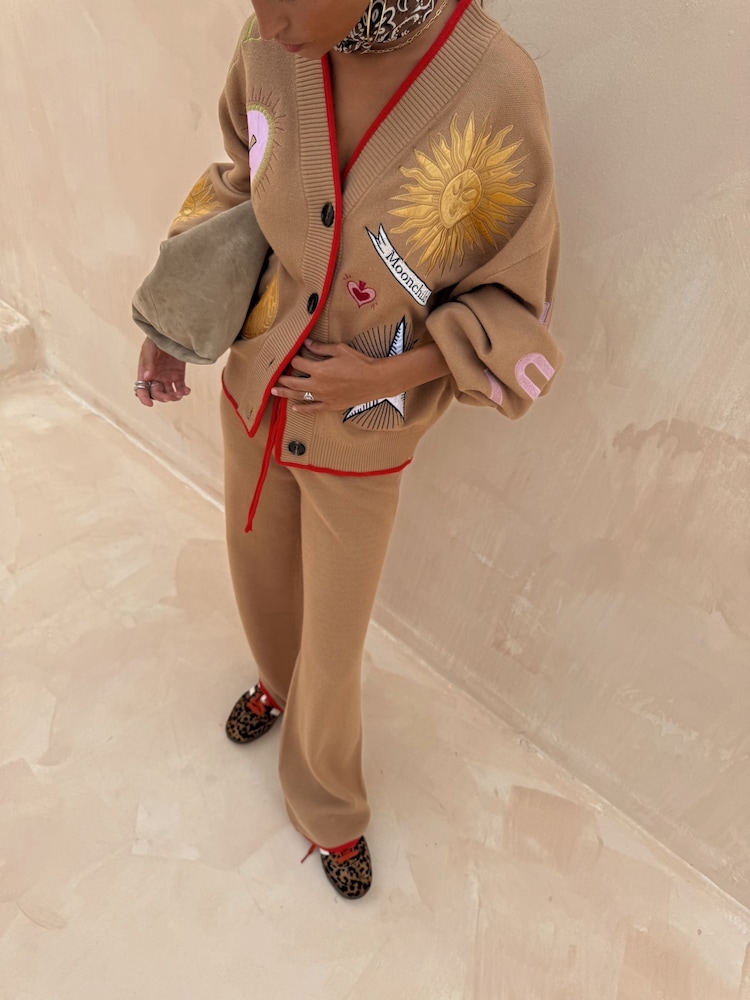 Never Fully Dressed Brown Camel Wide leg Trousers - Image 1 of 4