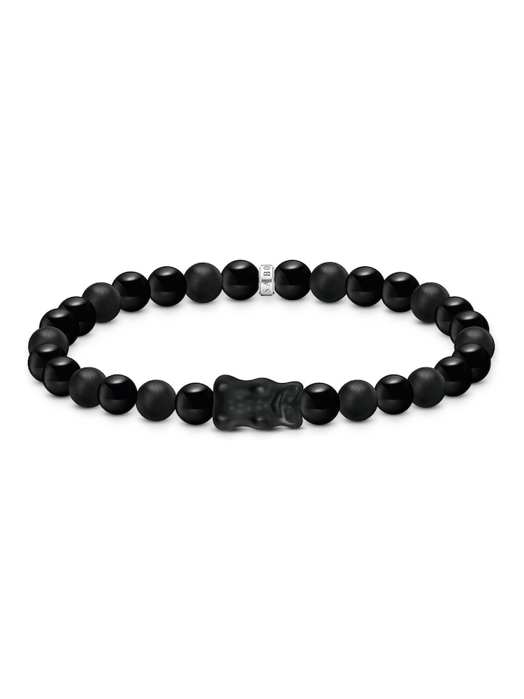 Thomas Sabo Black X Harib Bead Bracelet With Goldbears - Image 2 of 2