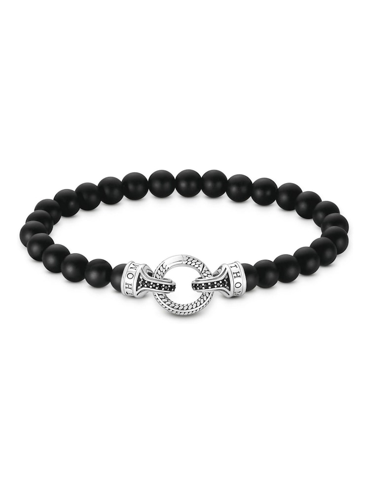 Thomas Sabo Black Bead Obsidian Bracelet - Image 1 of 2