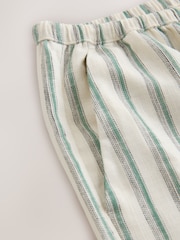 Verde/crudo - Stripe Wide Leg Trousers with Linen - Imagen 5 de 6