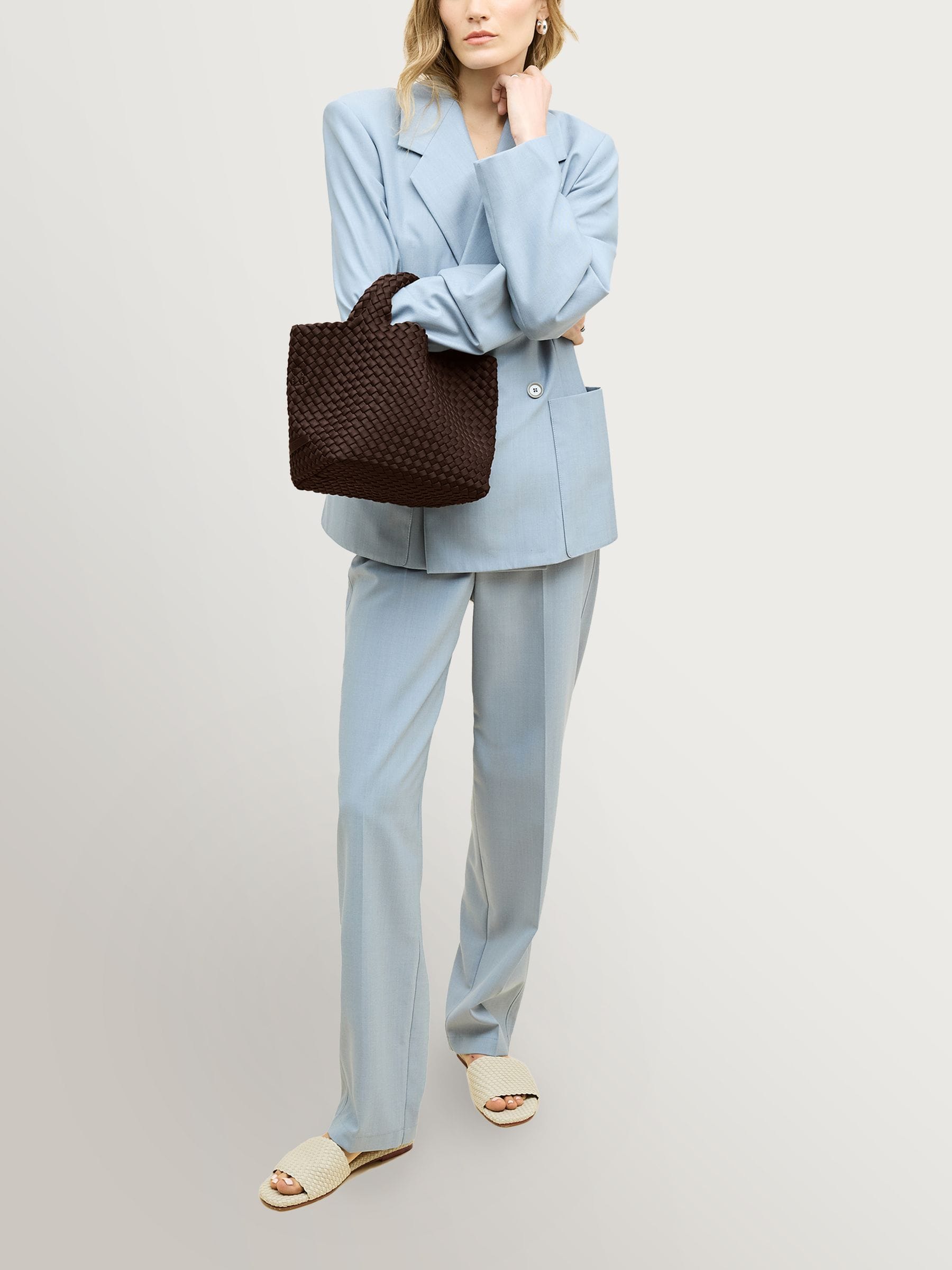 Buy NAGHEDI Chocolate Brown Small ST Barths Tote Bag from Next USA