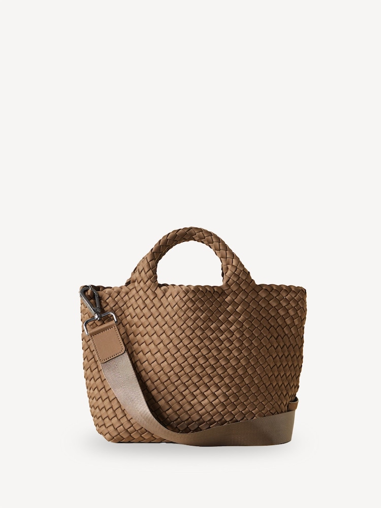 NAGHEDI Mink Brown Small ST Barths Tote Bag - Image 1 of 6 NAGHEDI Mink Brown Small ST Barths Tote Bag - Image 1 of 6