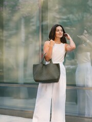 NAGHEDI Green Medium ST Barths Tote Bag - Image 5 of 10
