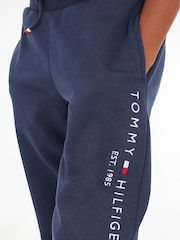 Tommy Hilfiger Blue Essential Pure Cotton Logo Joggers - Image 5 of 12