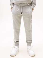 Tommy Hilfiger Grey Essential Pure Cotton Logo Joggers - Image 1 of 10