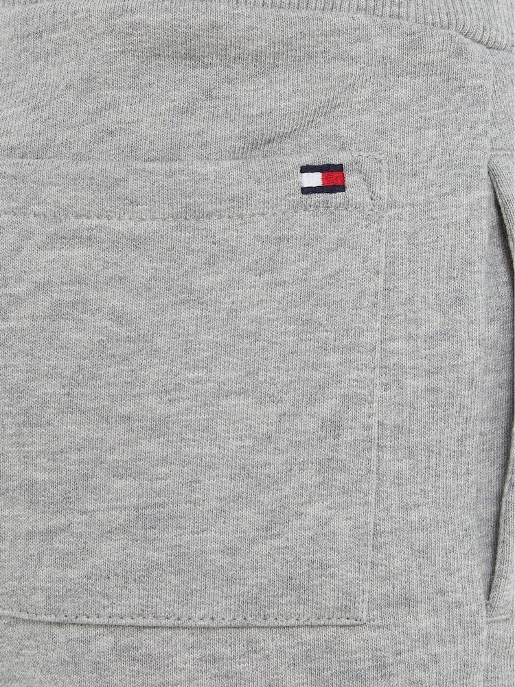 Tommy Hilfiger Grey Essential Pure Cotton Logo Joggers - Image 10 of 10