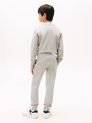 Tommy Hilfiger Grey Essential Pure Cotton Logo Joggers - Image 6 of 10
