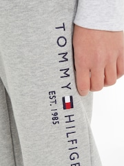 Tommy Hilfiger Grey Essential Pure Cotton Logo Joggers - Image 7 of 10