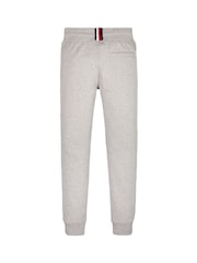 Tommy Hilfiger Grey Essential Pure Cotton Logo Joggers - Image 8 of 10