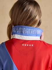 Joules Red & Blue Official Badminton Horse Trials Colourblock Cotton Pique Polo Shirt - Image 15 of 16