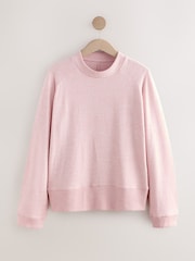 Rosa blush - Blusa de gola redonda de manga comprida e toque macio e aconchegante - Imagem 5 de 7
