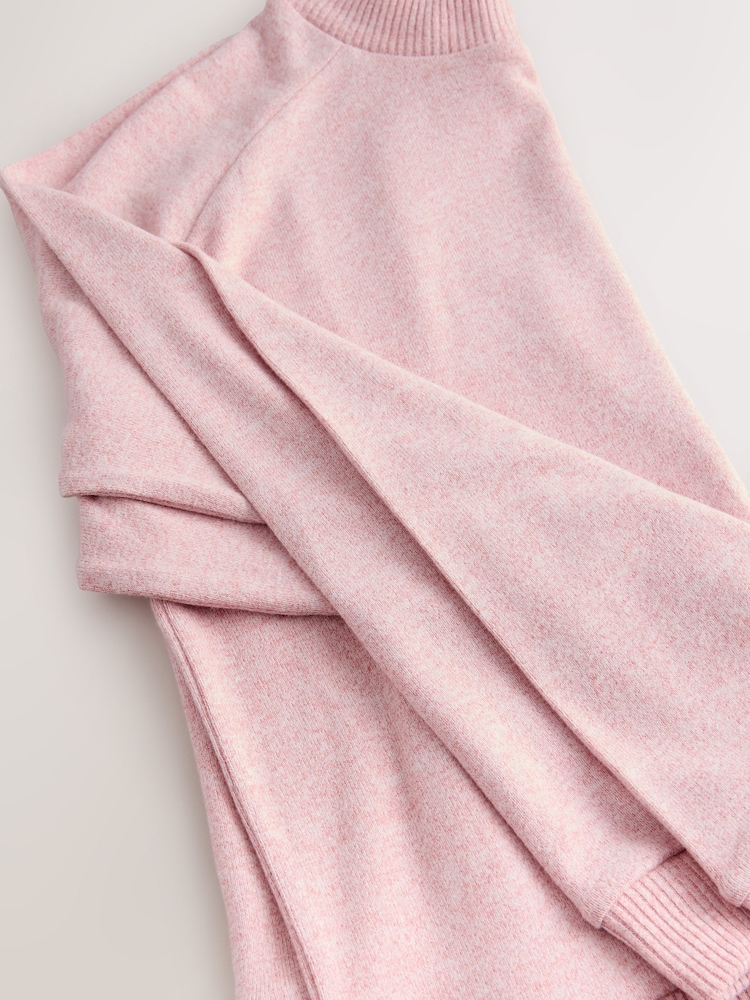 Rosa blush - Blusa de gola redonda de manga comprida e toque macio e aconchegante - Imagem 7 de 7