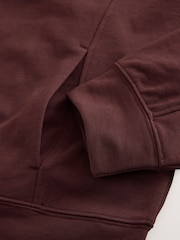self. Chocolate Brown Zip Through Sweat Jacket - Image 10 of 11