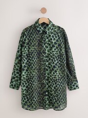 කොළ/කළු - වෙරළ ආවරණ කමිසය - 8න් 5 වන රූපය