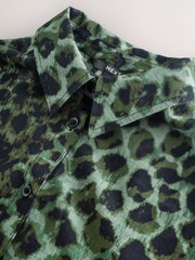 කොළ/කළු - වෙරළ ආවරණ කමිසය - 8න් 6 වන රූපය