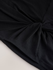 Schwarz - Jersey Twist T-Shirt Summer Dress - Bild 3 von 3