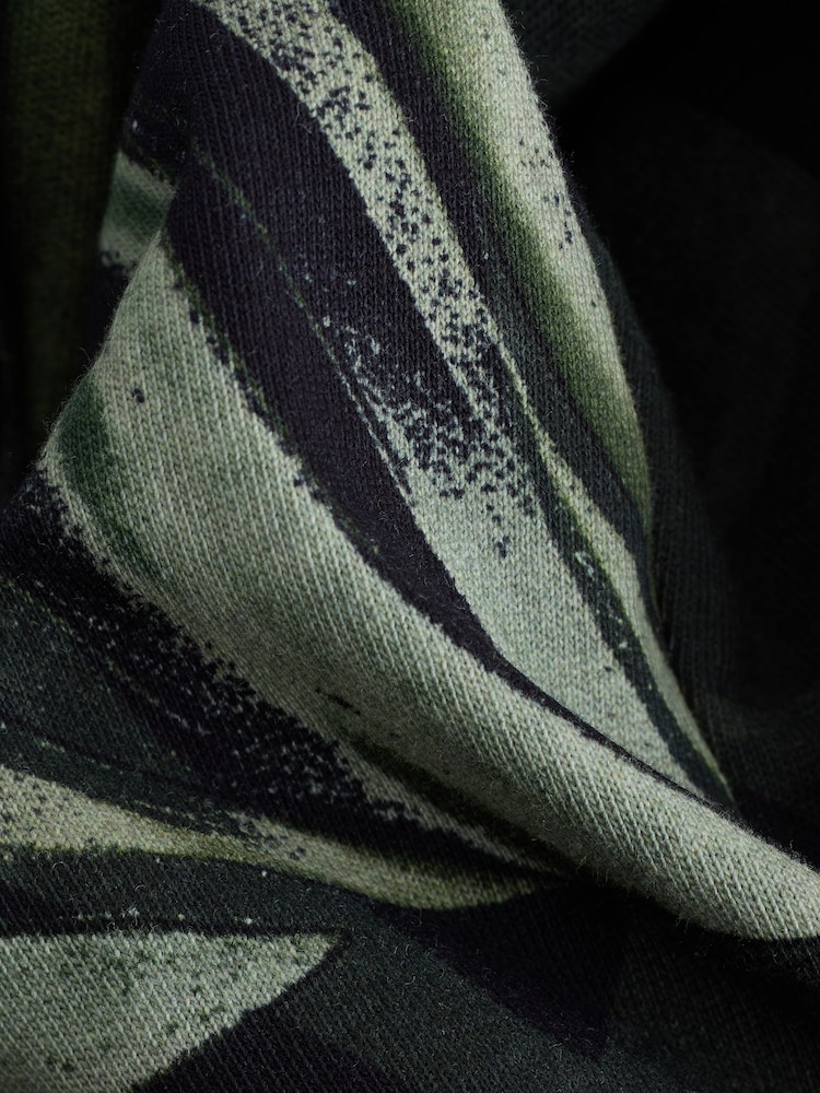 Black/Green Jersey V-Neck jumpsuit - Image 7 of 7 Black/Green Jersey V-Neck jumpsuit - Image 7 of 7