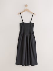 Noir - Robe mi-longue bandeau en jersey avec bretelles amovibles - Image 5 de 7