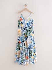 Blue/Navy Volume Maxi Dress - Image 1 of 3