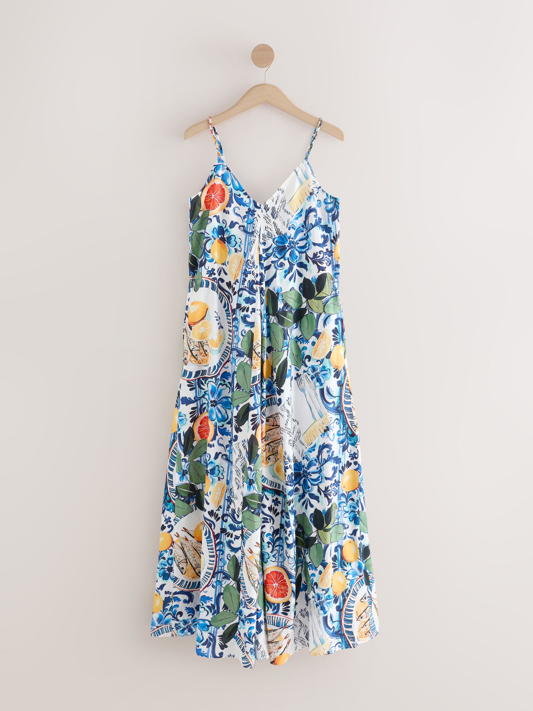 blue and white dress next Buy Blue/White Stripe 100% Cotton Tie Front Midi Dress from Next USA