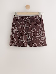 Chocolate Brown Cornelli Summer Shorts - Image 1 of 3