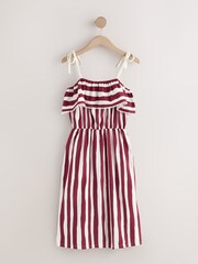 Roșu - Jersey Bandeau Frill Dress - Imaginea 5 din 7