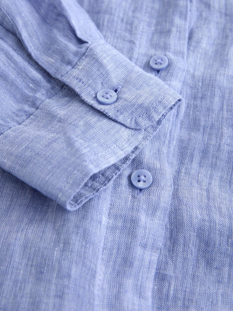 Blue N. Premium 100% Linen Shirt - Image 6 of 6