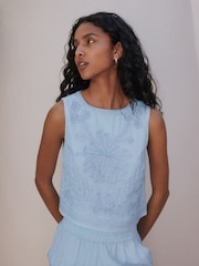 Light Blue Cornelli Summer Shell Top - Image 3 of 8