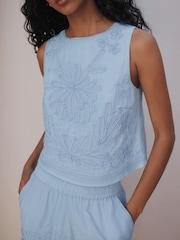 Light Blue Cornelli Summer Shell Top - Image 5 of 8