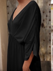 Black Jersey Kaftan Maxi Dress - Image 5 of 8