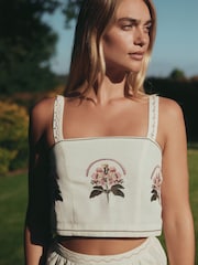 Ecru Summer Top With Linen - Image 4 of 7