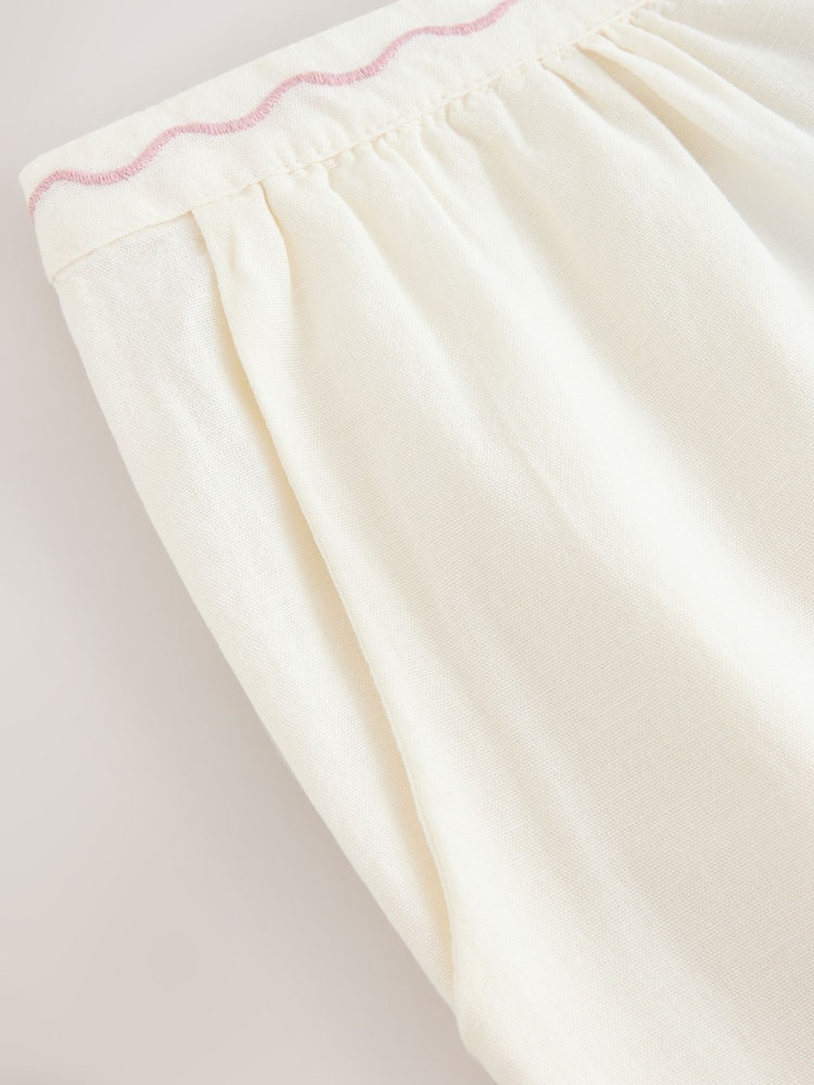 Ecru Summer Shorts With Linen - Image 8 of 8
