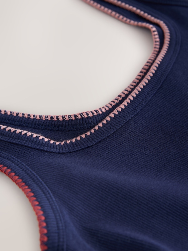 Pink/Cream Jersey Midi Summer Dress - Image 2 of 3